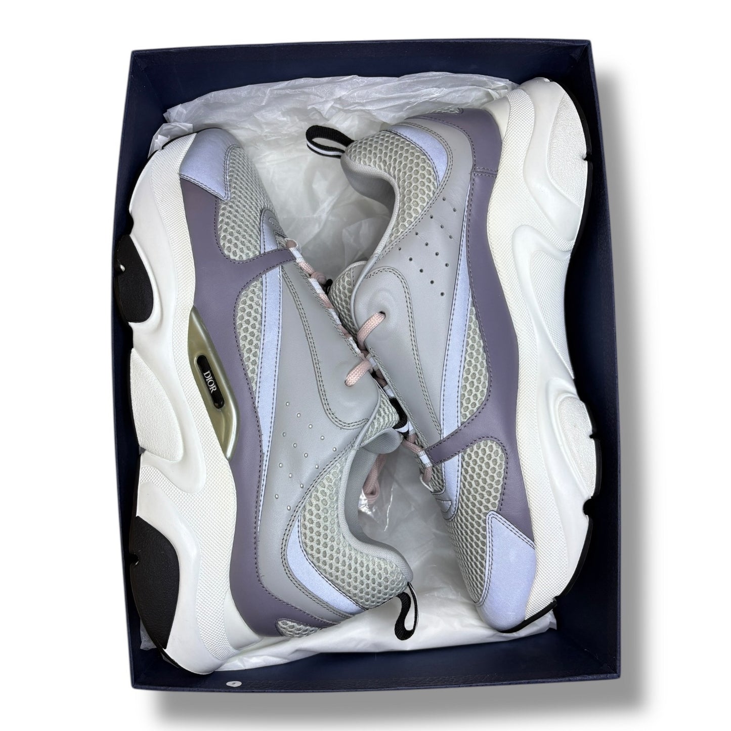Dior B22 Reflective Low Top Grey Sneakers | Size 46 (13US)