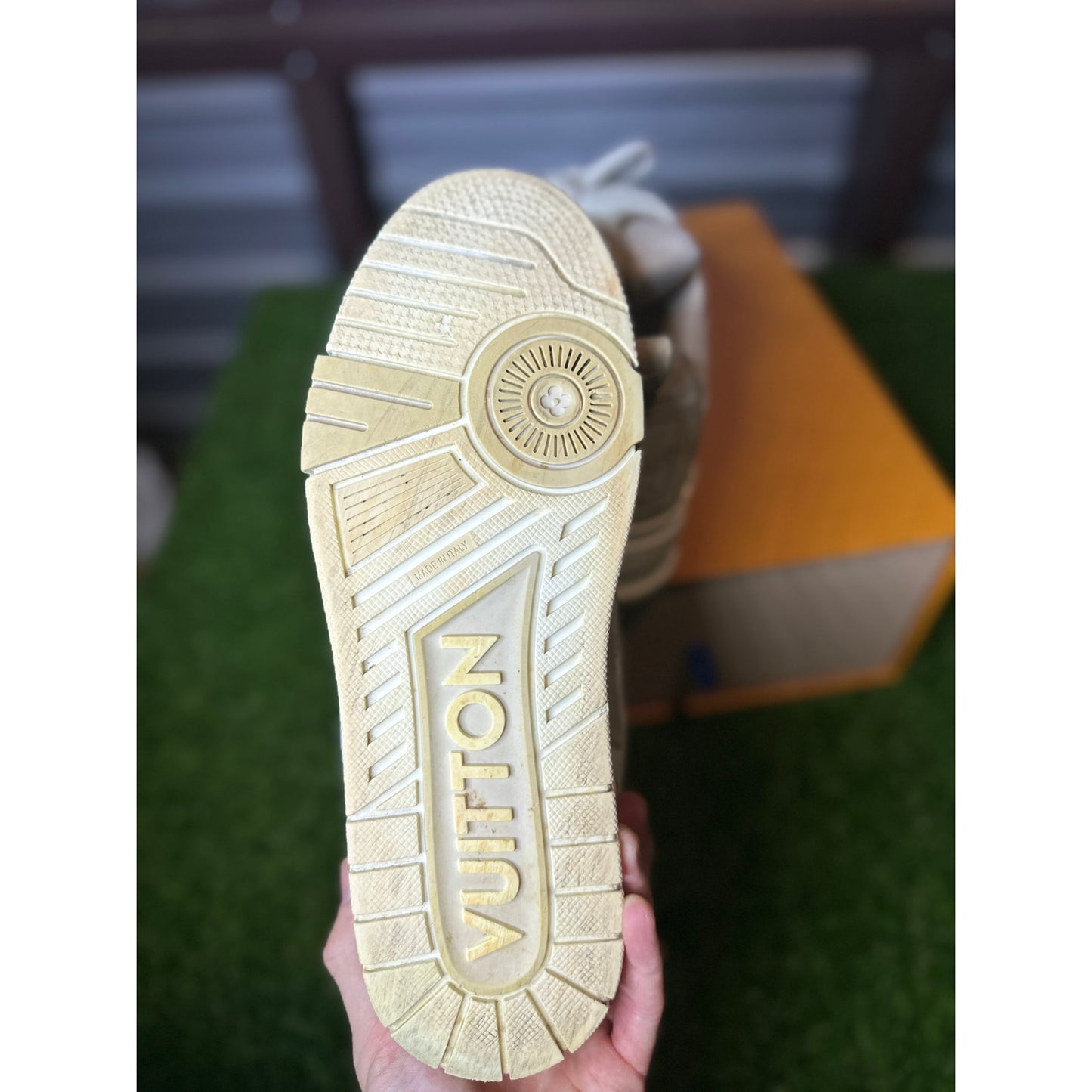 Louis Vuitton LV Skate Sneakers Beige White Leather Suede