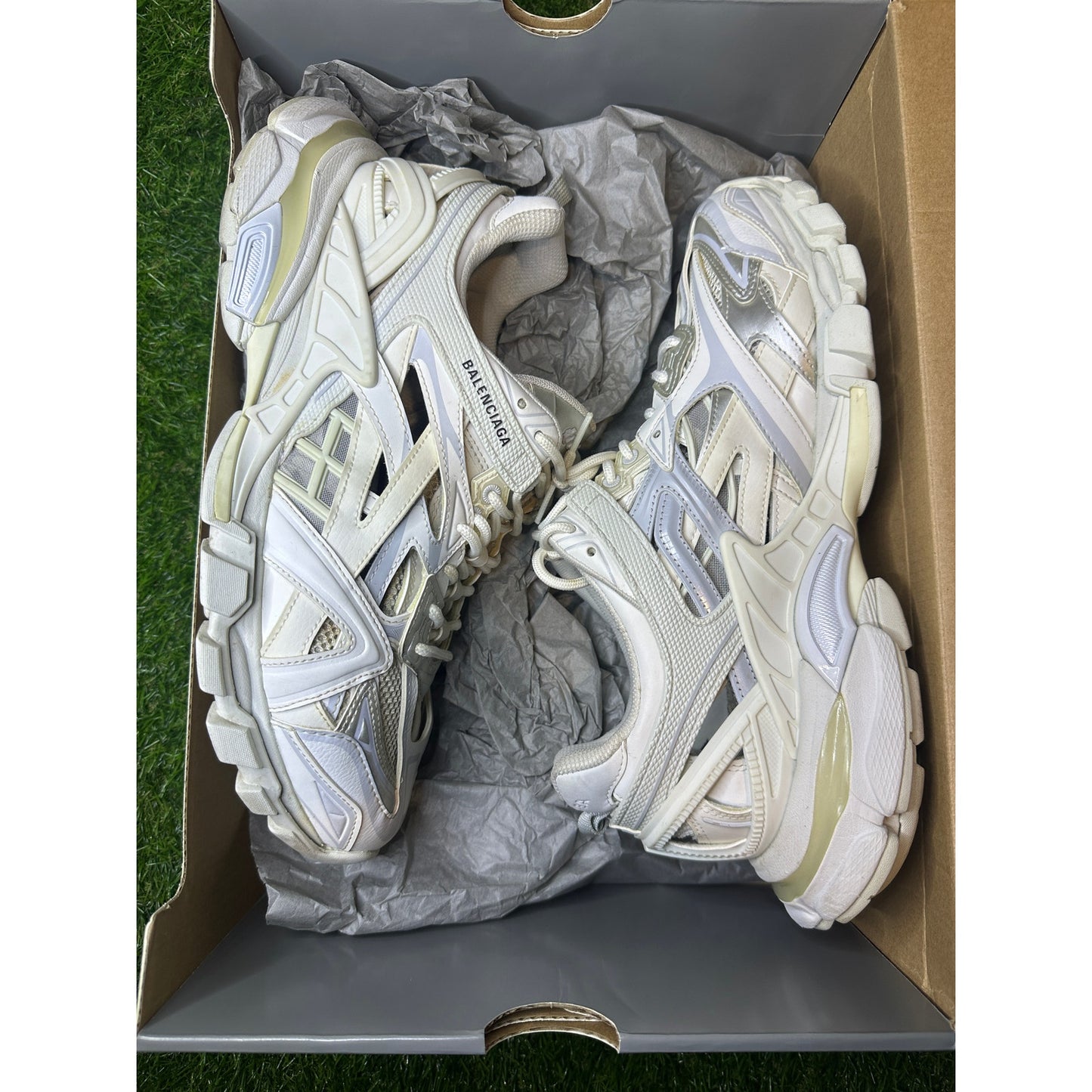 Size 11 - Balenciaga Track 2.0 White Sneakers