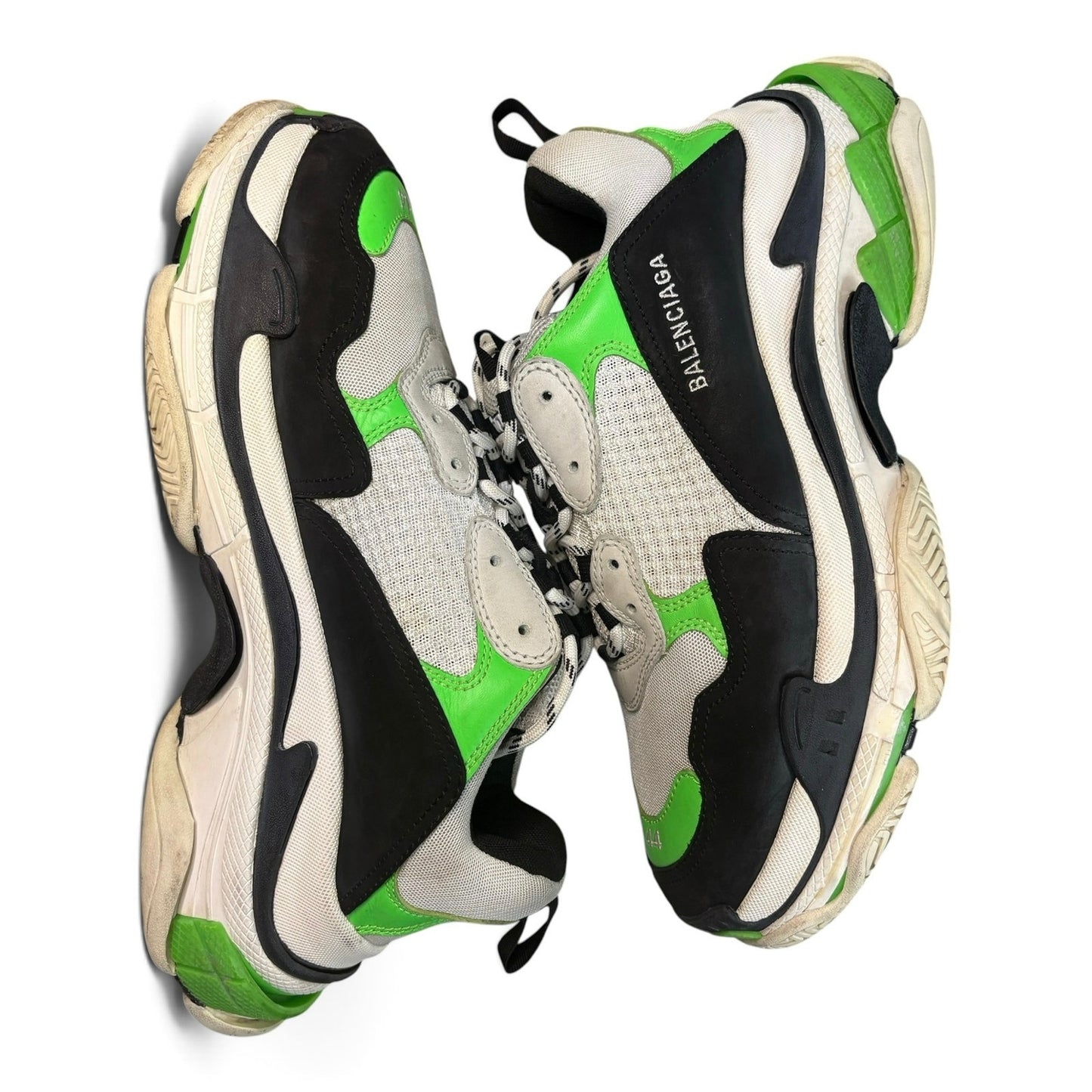 Balenciaga Triple S Black White Green | Size 44(11US)
