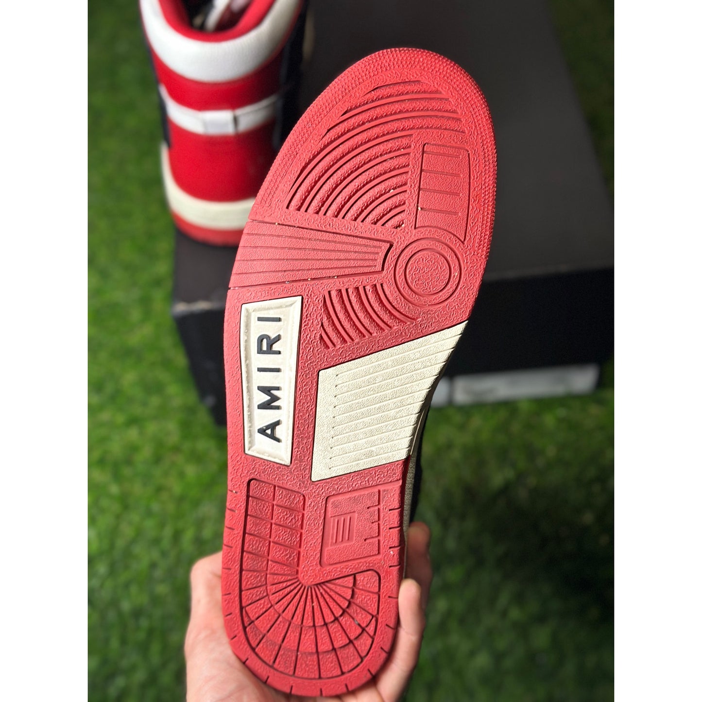 Size 10 - Amiri Skel High Top Red Black Sneakers