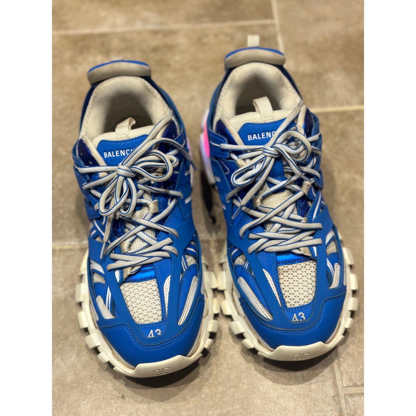 Size 10 - Balenciaga Track LED Sneakers Blue White