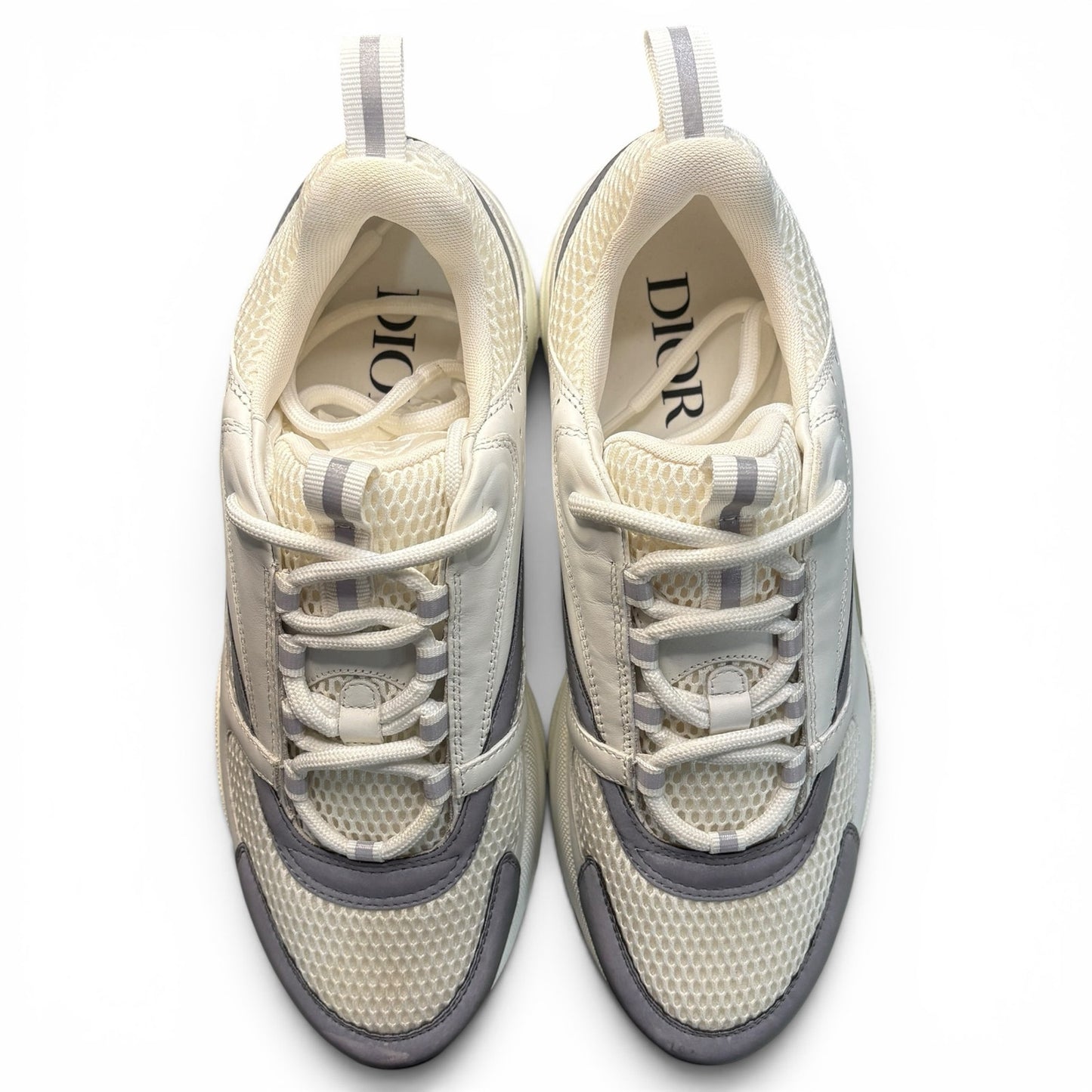 Dior B22 Reflective Low Top White Sneakers | Size 42 (9US)