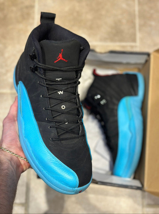 Size 12 - Jordan 12 "Gamma" B;ue Black Sneakers