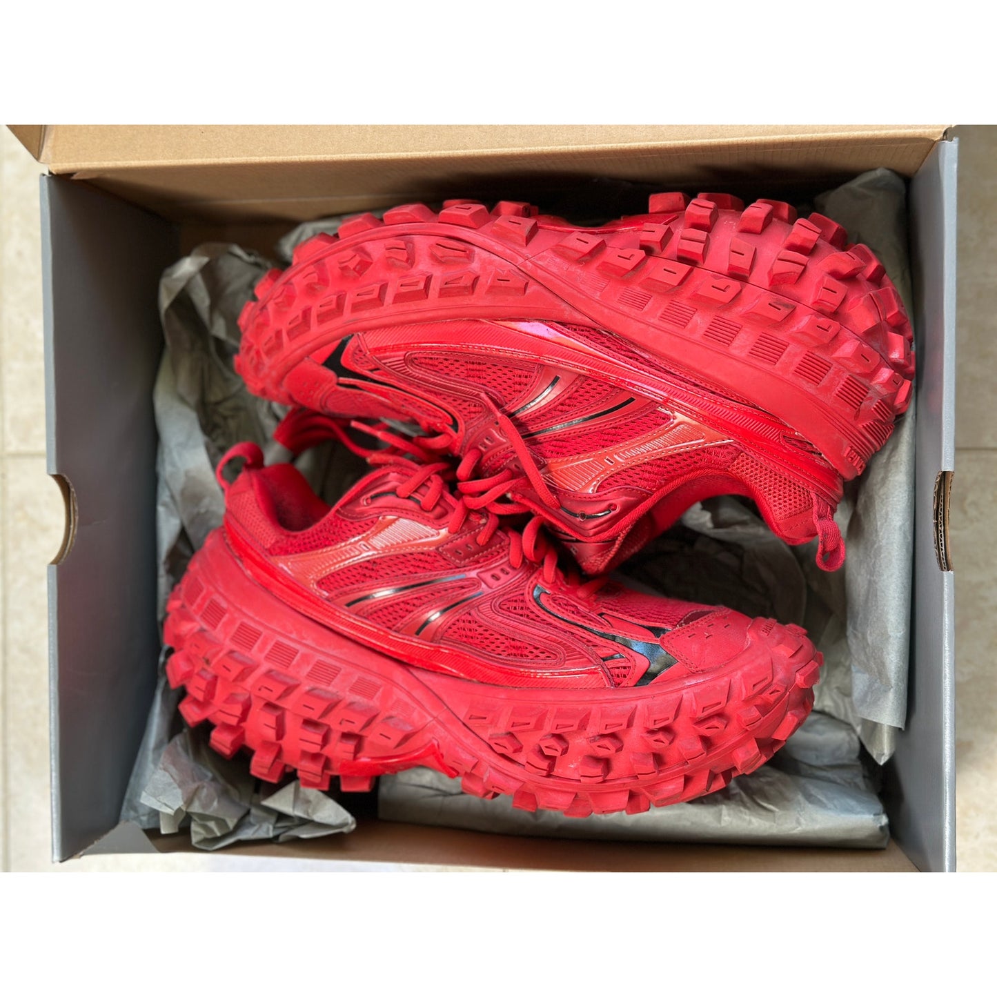 Size 12 - Balenciaga Defender Red Sneakers