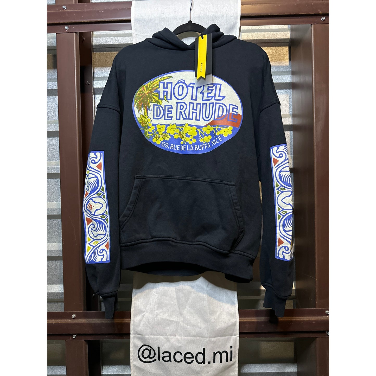 Rhude Hoodie "Hotel De Rhude" Medium Sweatshirt BNWT