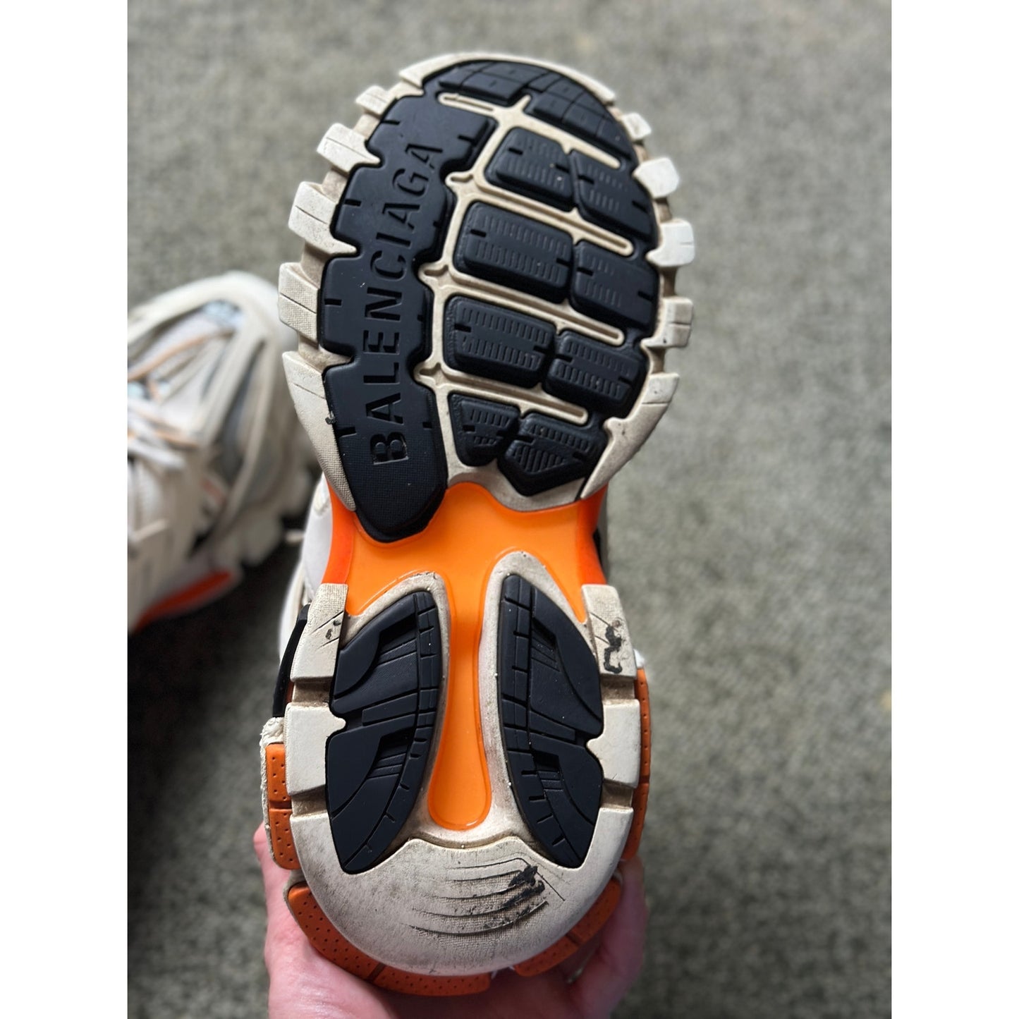 Size 9 - Balenciaga Track 'Orange White' Sneakers