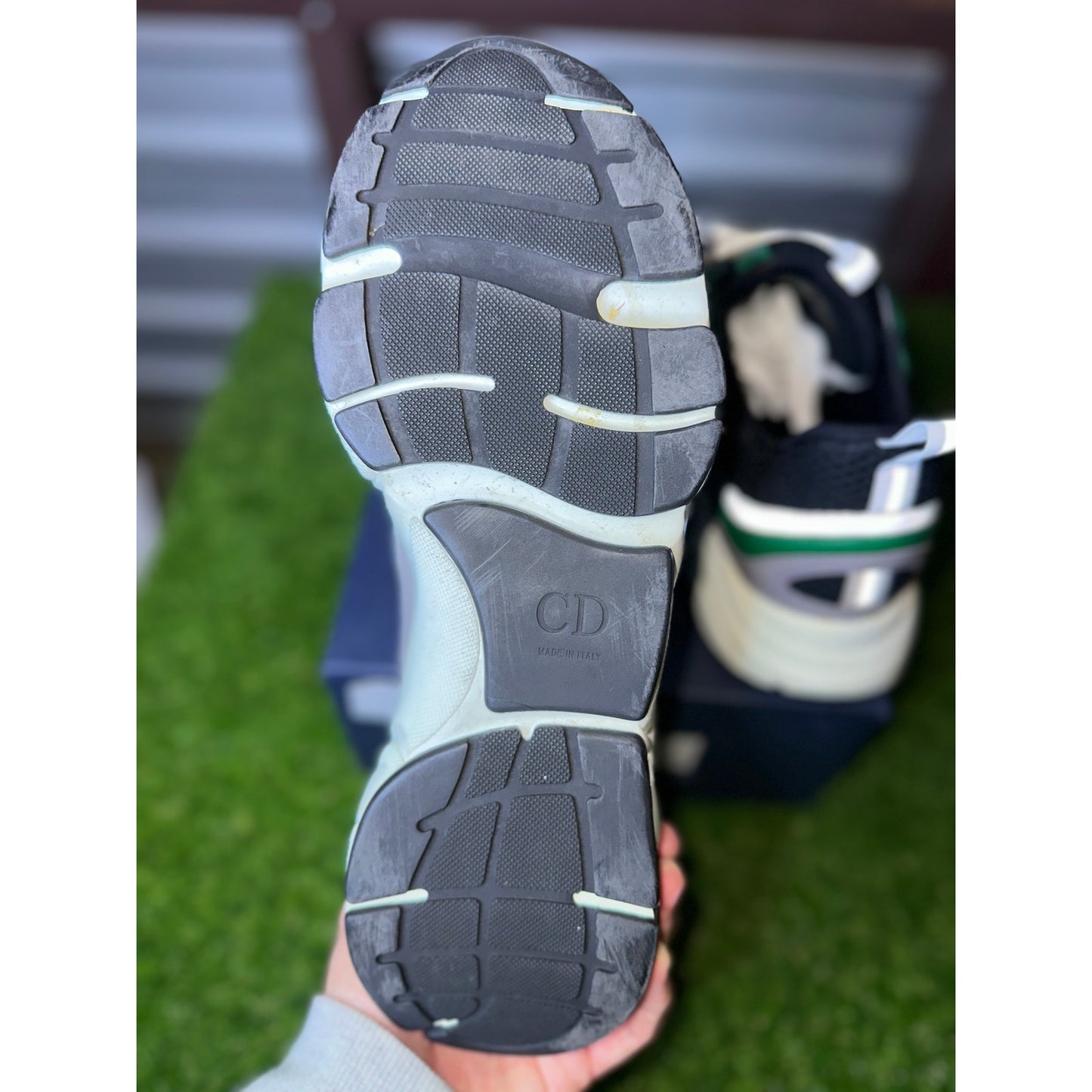 Dior B22 Reflective Low Top Sneaker ‘Green White’ | 13US