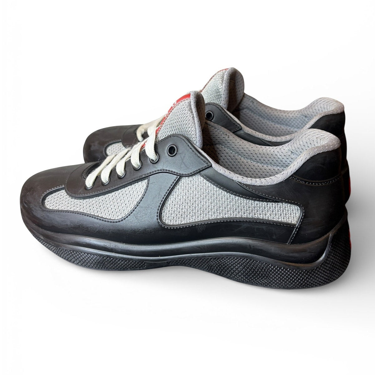 Prada America's Cup Soft Rubber Black Sneakers | Size 41 (8US)