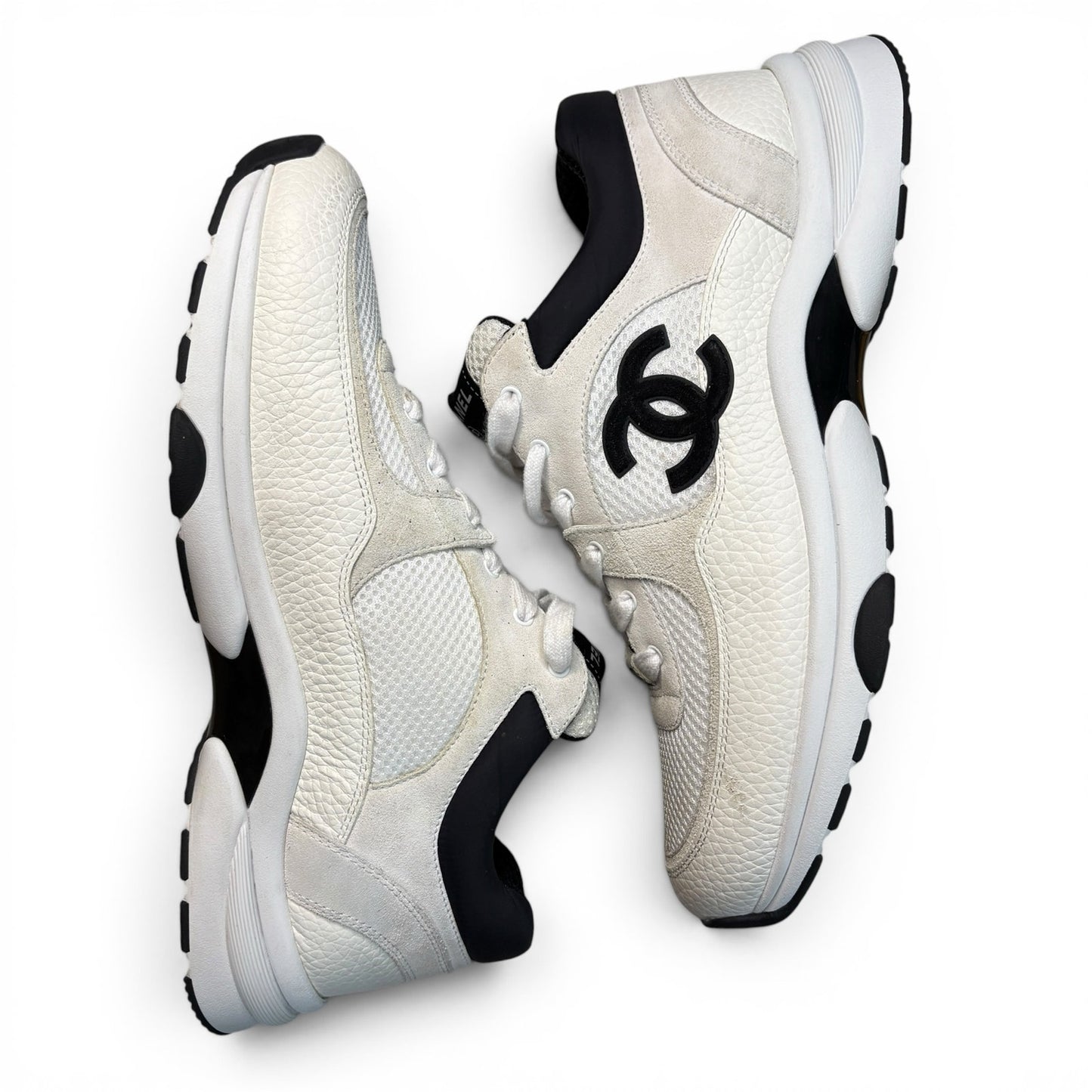 Chanel CC Logo Sneakers White / Black | Size 42(9)