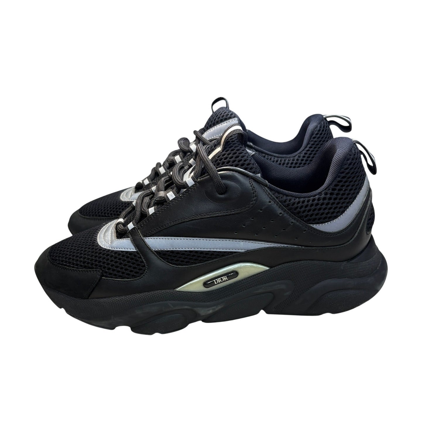 Dior B22 Reflective Low Top Black Sneakers | Size 45 (12US)