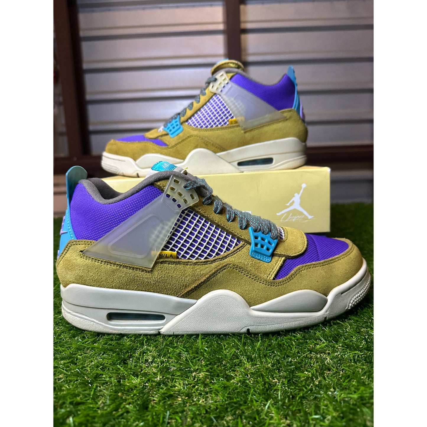 Size 10 - Jordan 4 Union Dessert Moss