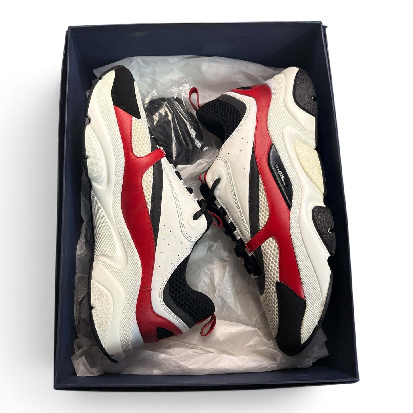 Dior B22 Reflective Red / White Sneakers | Size 49 (15US)