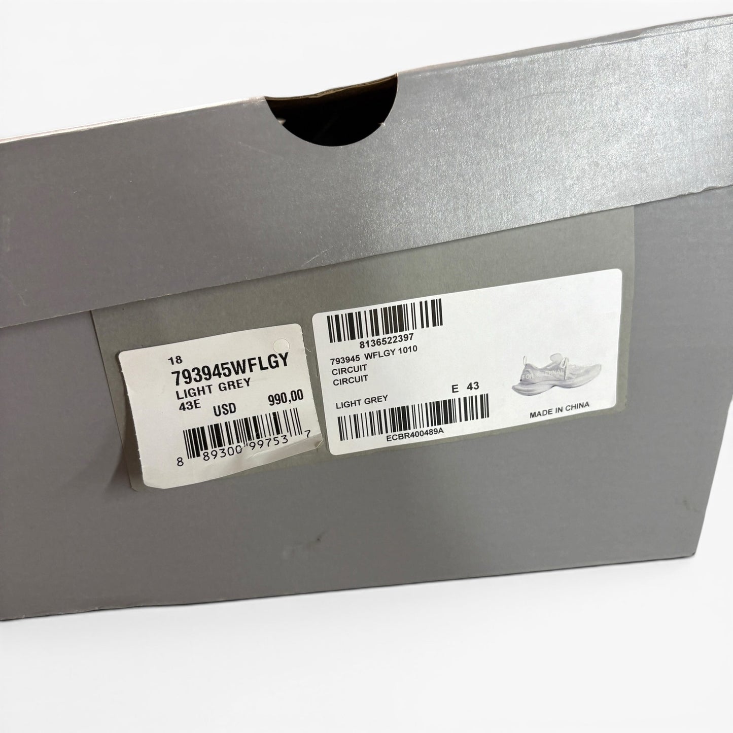 Balenciaga Circuit Sneakers in 'Worn-Out - Light Grey' | 10M