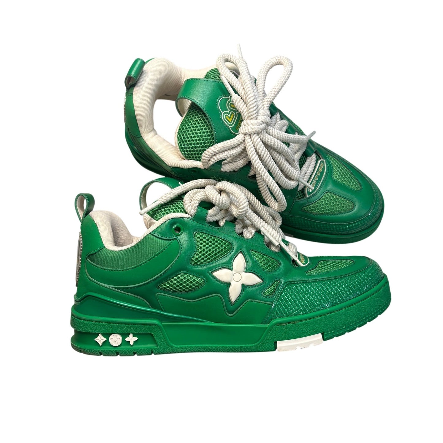 Louis Vuitton LV Skate Green White Sneakers | Size 8.5LV