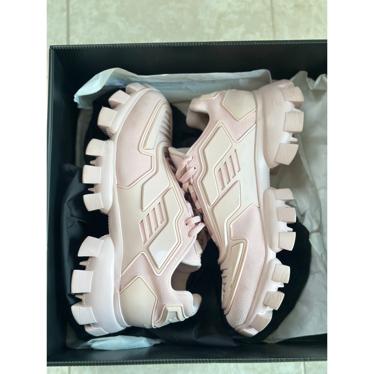 Size 10.5 - Prada Cloudbust Pink Sneakers