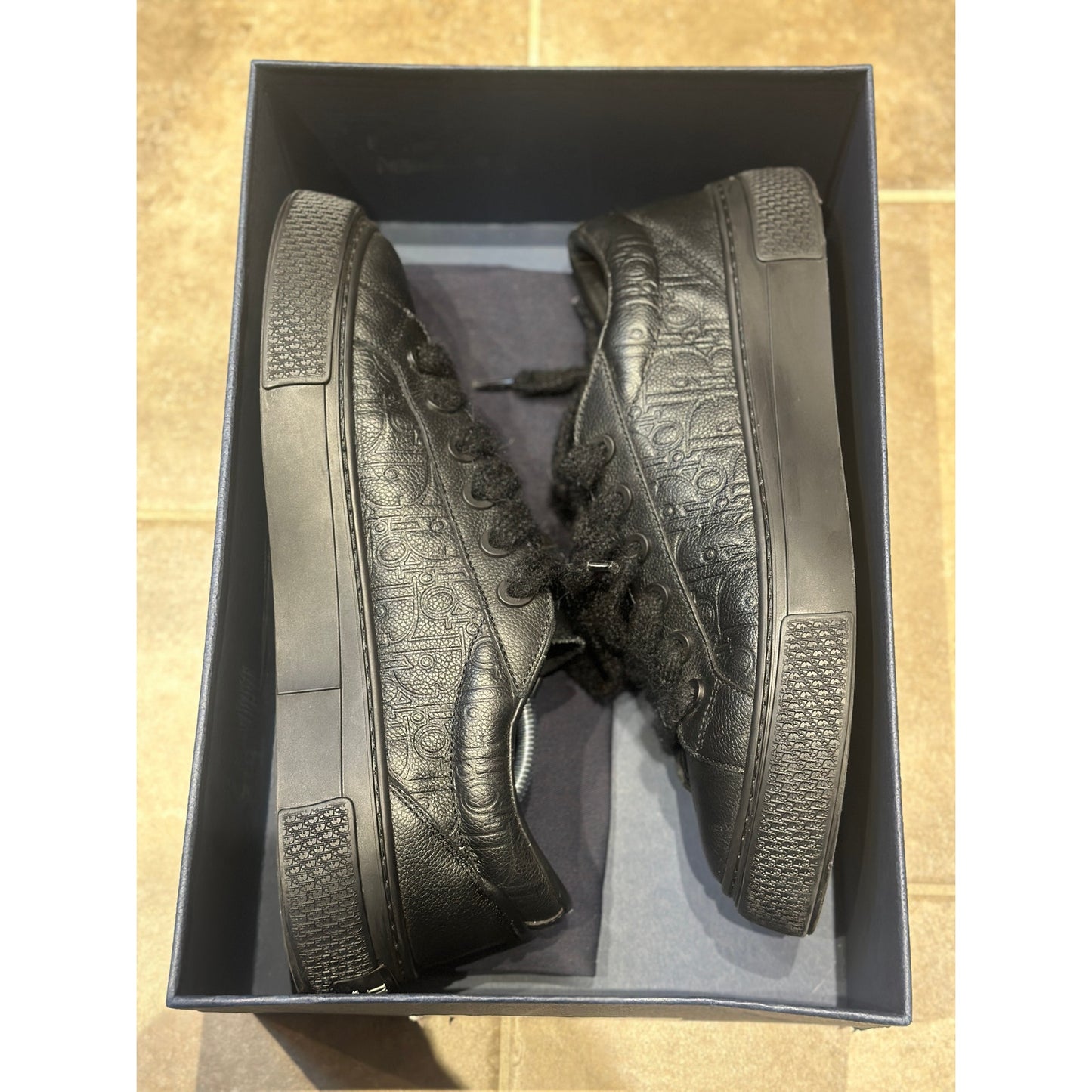 Size 13- Dior B33 Low Top Sneakers Triple Black