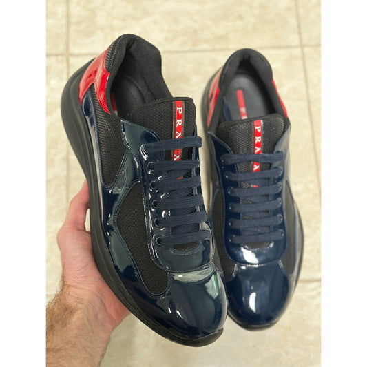 Prada America's Cup Sneakers Royal Blue Red | Size 10Uk