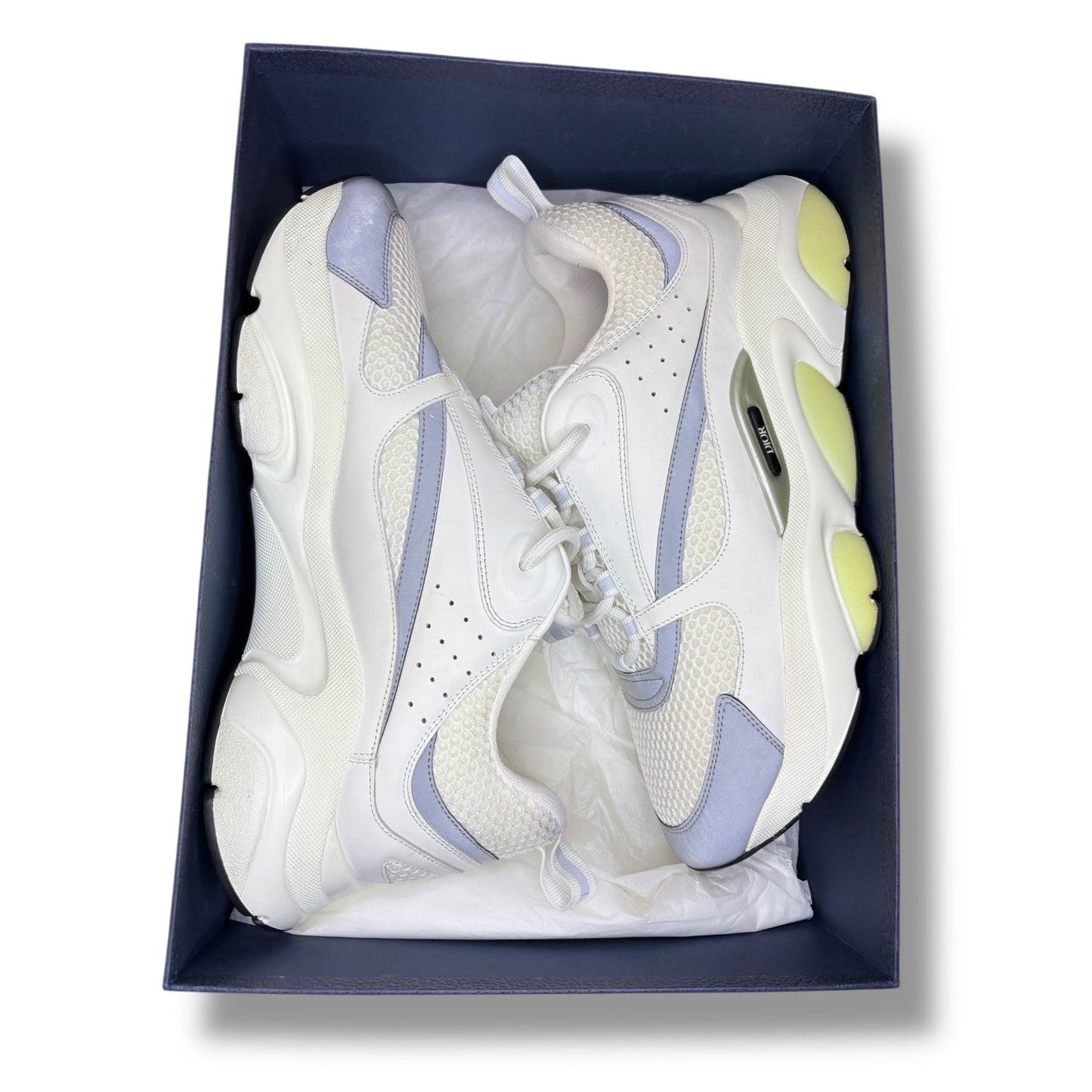 Dior B22 Reflective Low Top White Sneakers | Size 44 (11US)