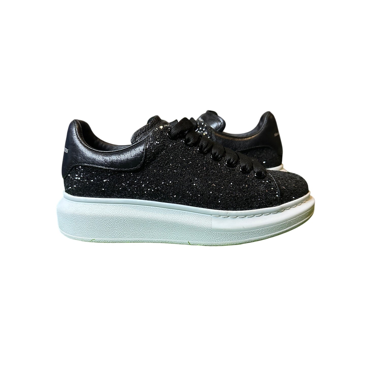 Alexander McQueen Wmns Sneaker 'Black White Glitter' | SZ 8W