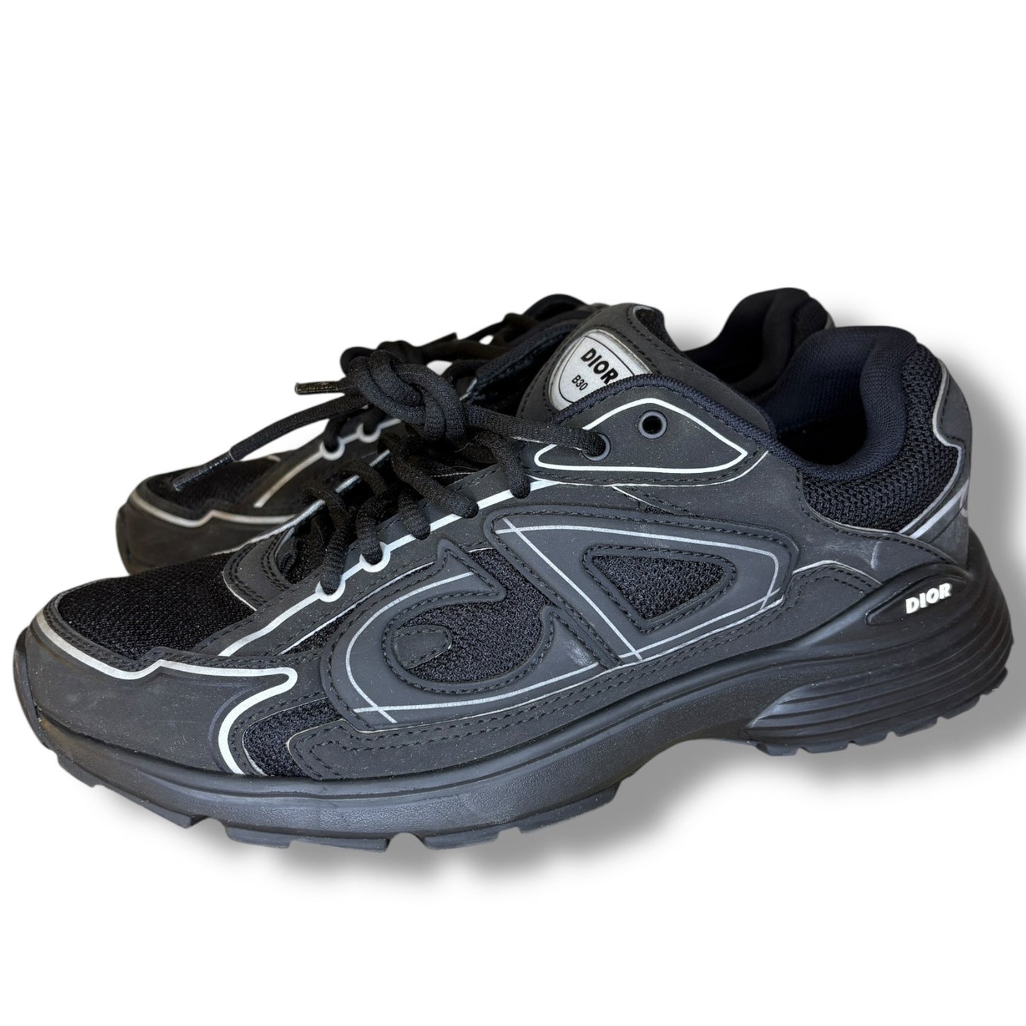 Dior B30 Black Reflective Sneakers | Size 41 (8US)