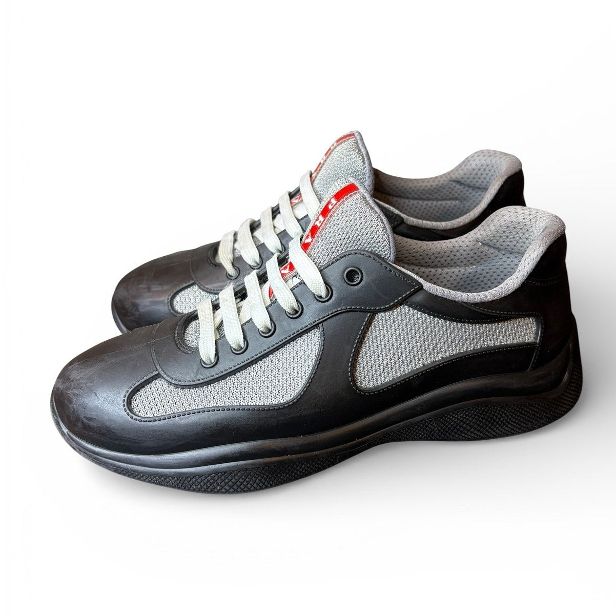 Prada America's Cup Soft Rubber Black Sneakers | Size 41 (8US)