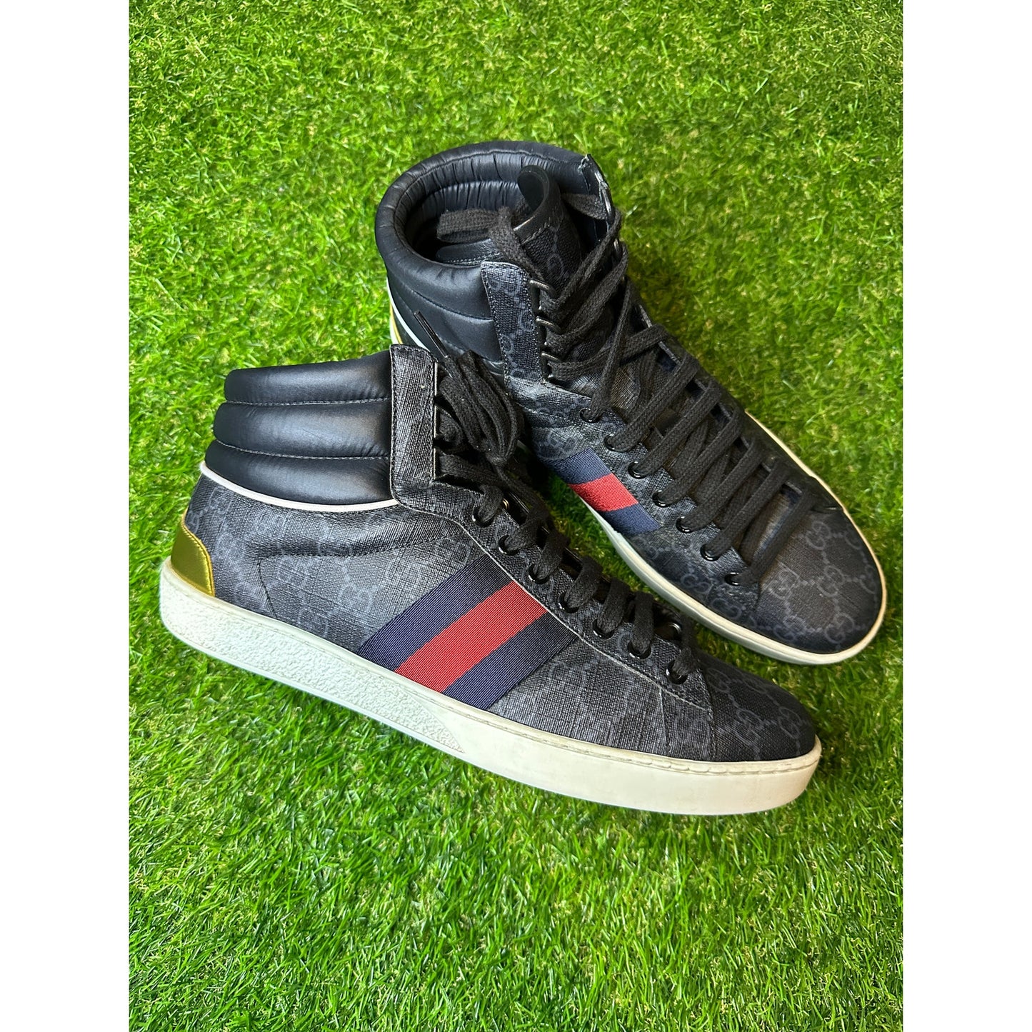 Gucci Ace Monogram GG Hightop Sneakers | Size 10US