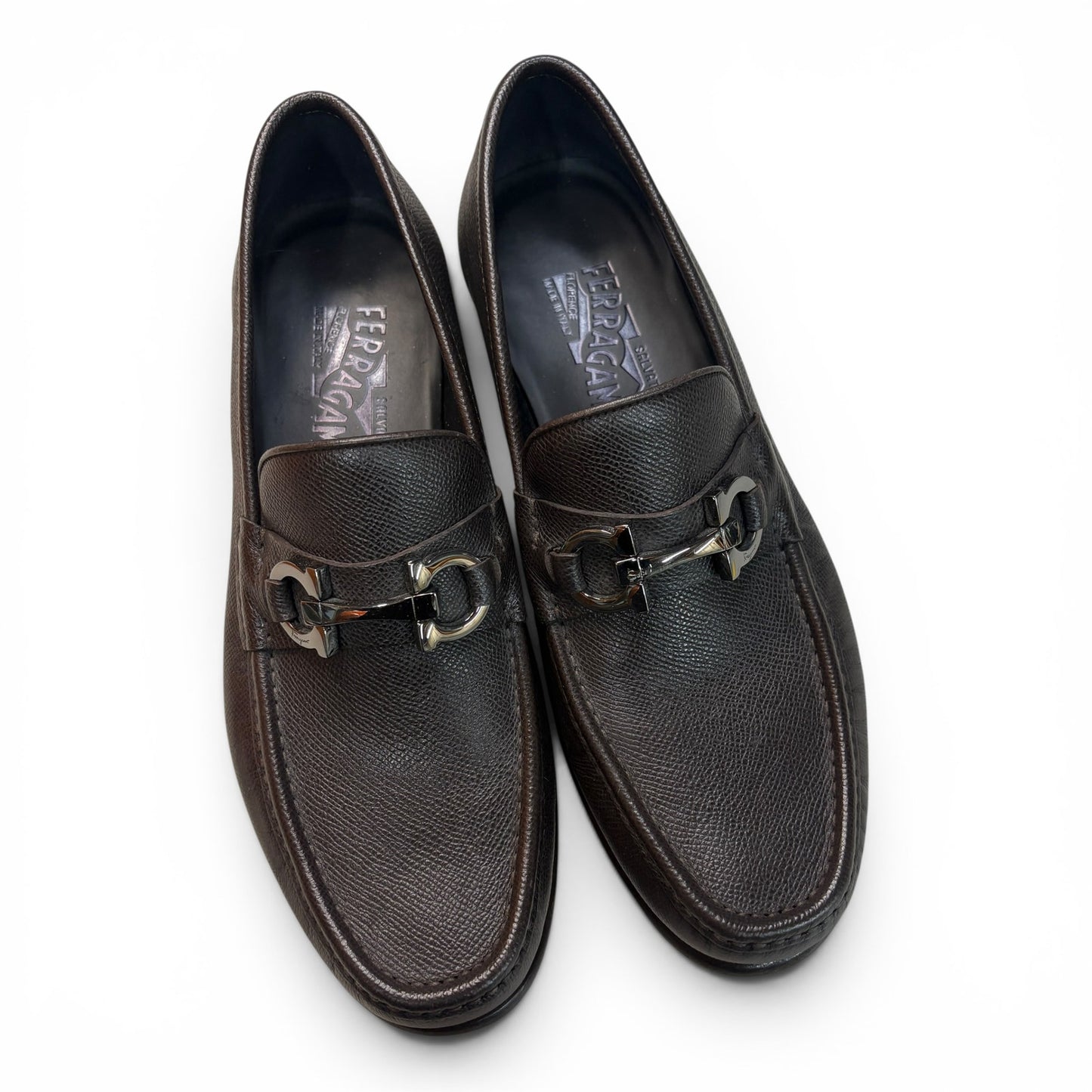 Salvador Ferragamo Gancini Bit Leather Loafer | Size 8.5UK