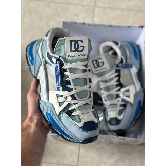 Size 11 - Dolce & Gabbana Airmaster panelled Blue sneakers