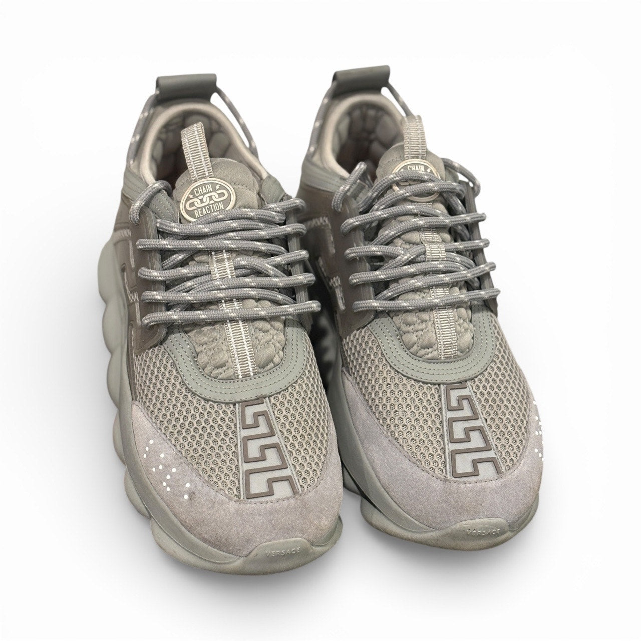 Size 11 - Versace Chain Reaction Gray Sneakers